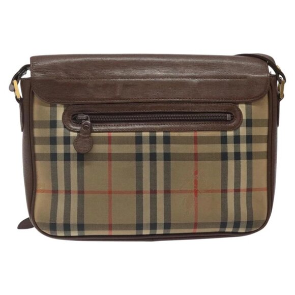 Burberrys Nova Check Shoulder Bag Canvas Beige Auth BA1938 - Picture 3 of 15